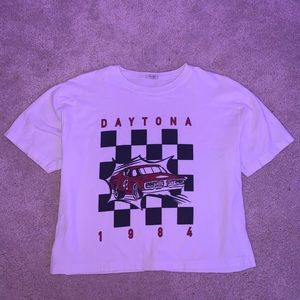 Brandy Melville Cropped Live to Ride T-Shirt